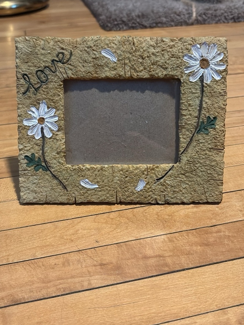 Love Daisies Textured Beige Photo Frame